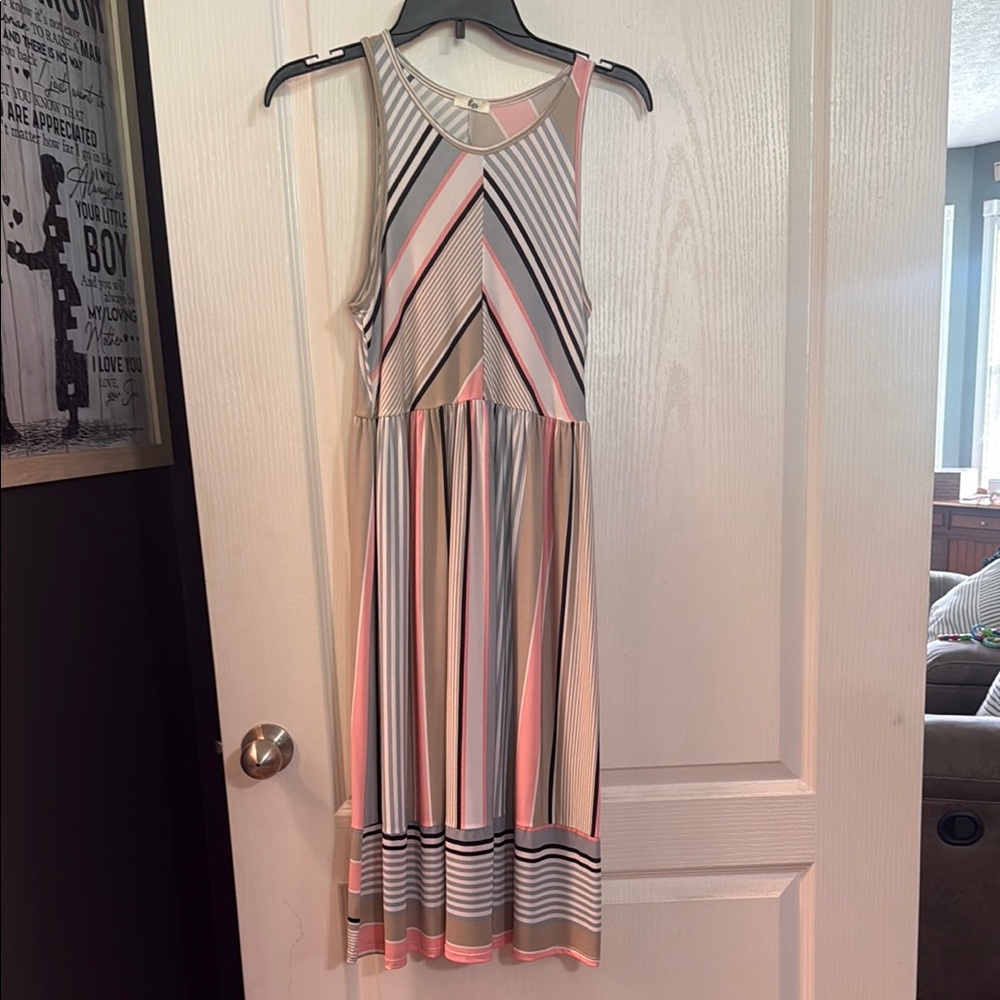 Pink Halter Sundress for Casual Resort Wear